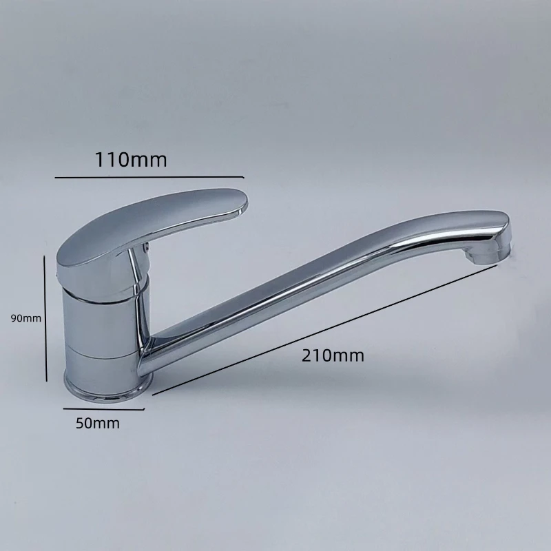 Kitchen faucet, hot and cold sink, single-handle sink, sink faucet, long-spout horseshoe, kitchen mixing valve