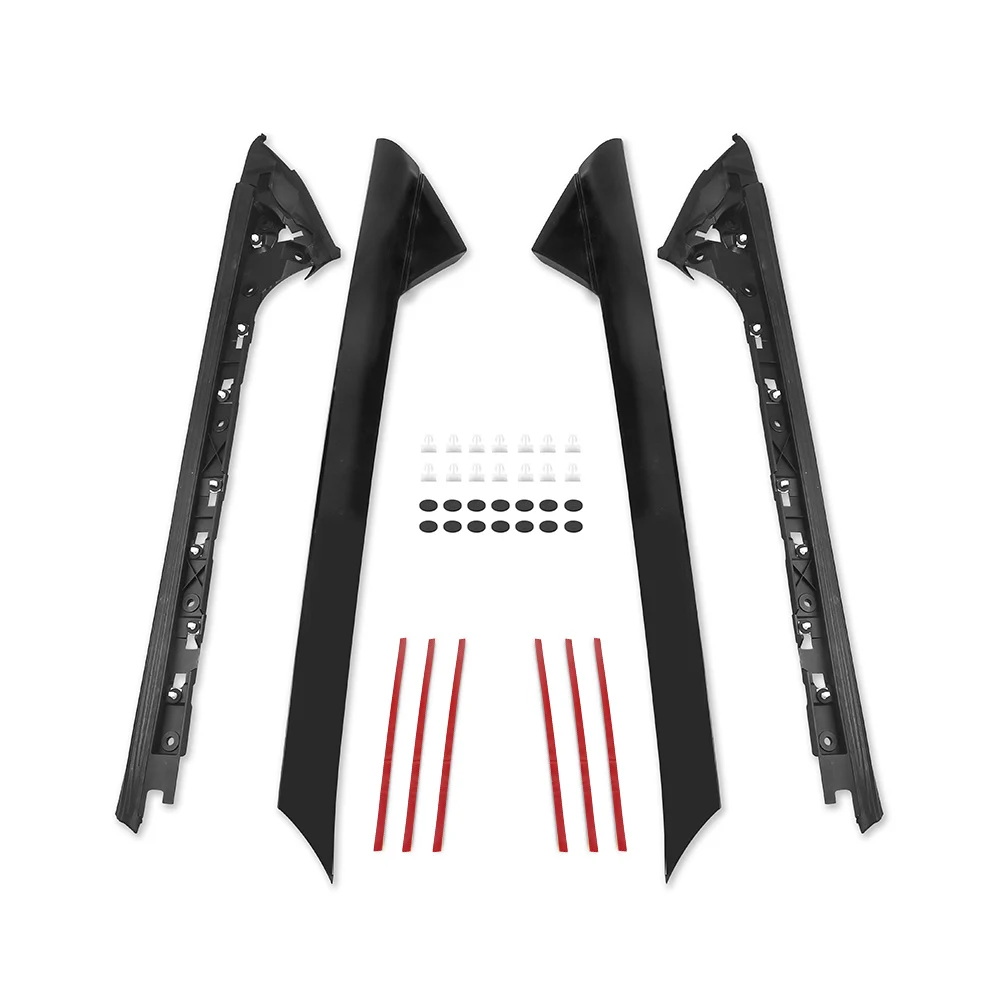 

A Pillar Trim Set for Ford Explorer BB5Z 7803144 AB Outer Inner Driver Passenger Side Windshield Molding Replacement