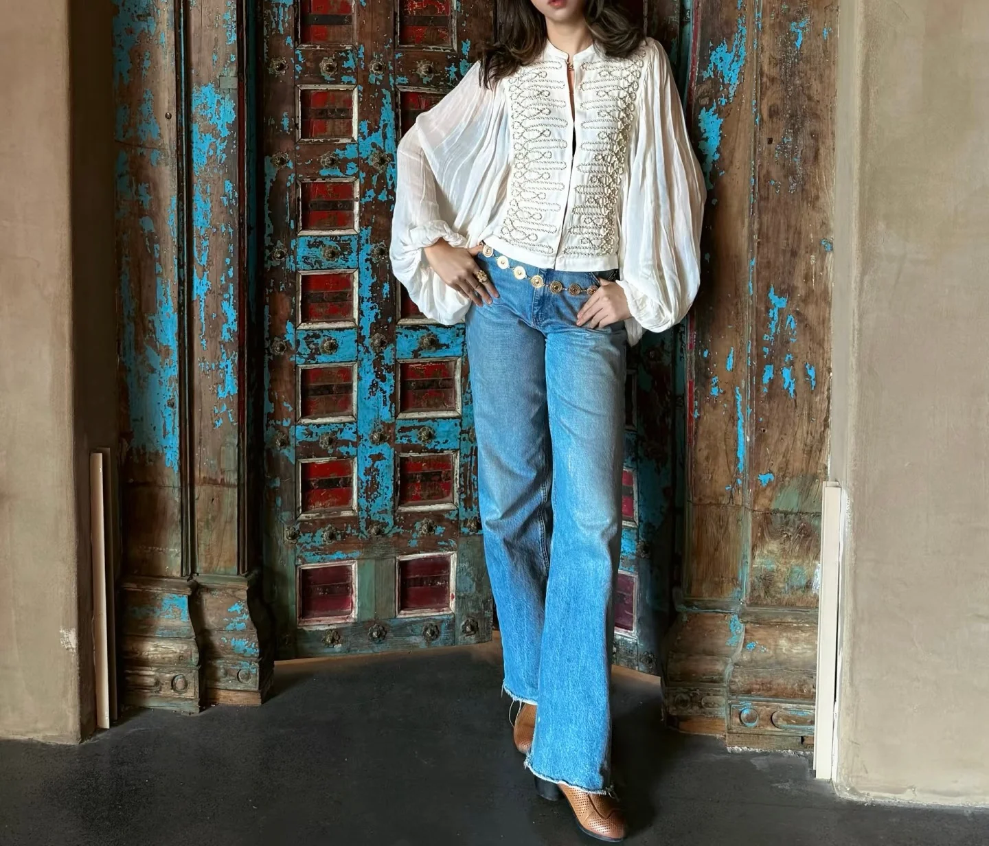 Aurelia Embroidered Statement Blouse Sf0fa5d3a41e246de8fdfa1acaacc78d2n