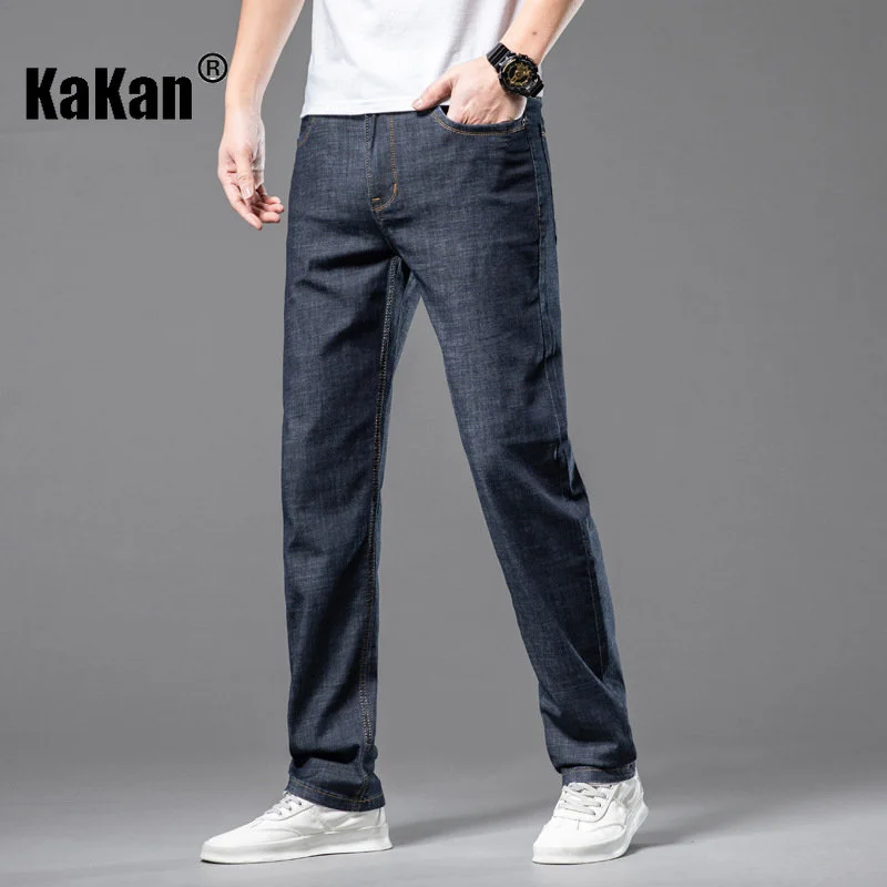 Kakan - New Summer Thin Loose Straight Leg Jeans for Men, Youth Casual Versatile Casual Long Jeans K42-6202