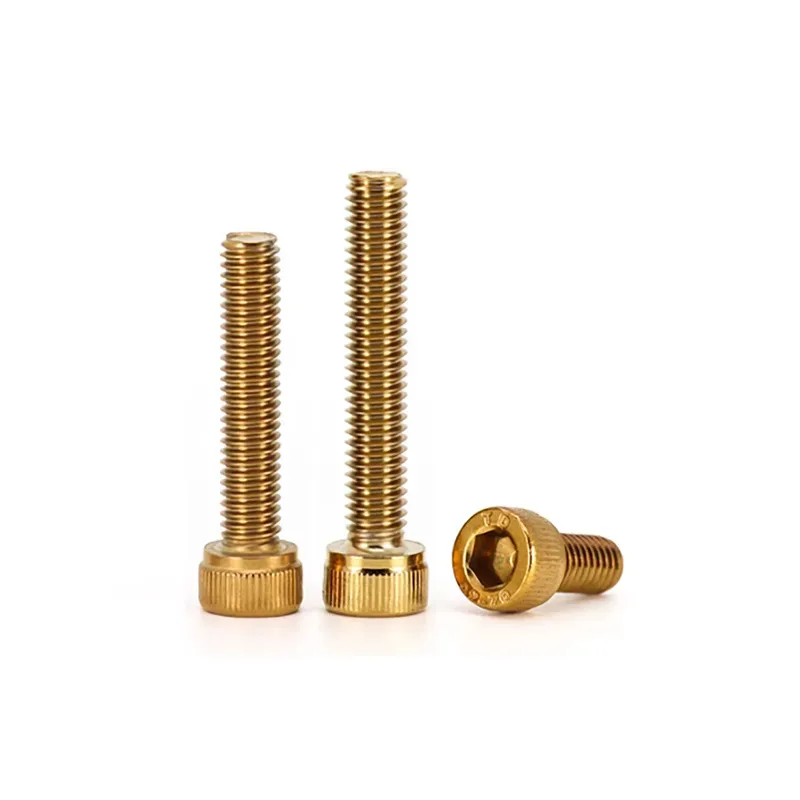 M4-10 304 Stainless Steel Titanium Gold Plated Hex Socket Cup Head Bolt High Strength Anti-Corrosion for Motorcycle Modification