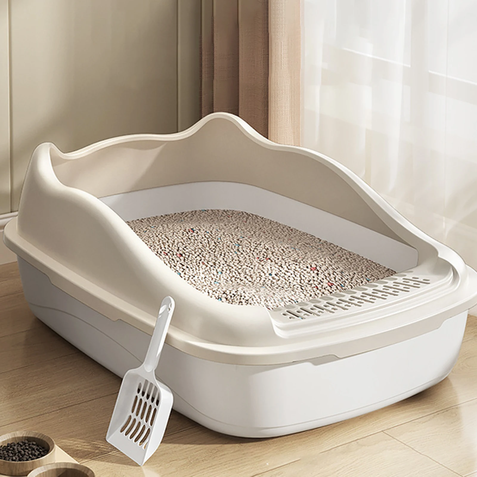 Potty Toilet Cage Pets Litter Tray Open Top Cats Litter Box for Hamsters Small Animals Small Medium Cats Indoor Cats Other Pets