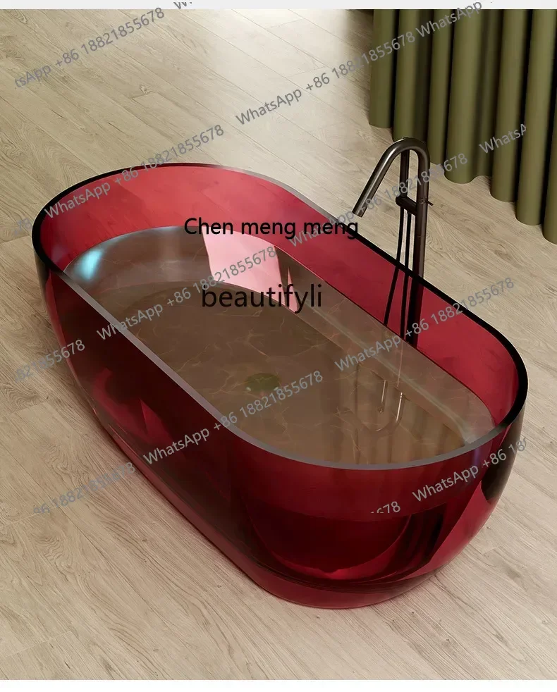 

D178 Color transparent resin bathtub, personalized crystal hotel homestay home glass independent bathtub