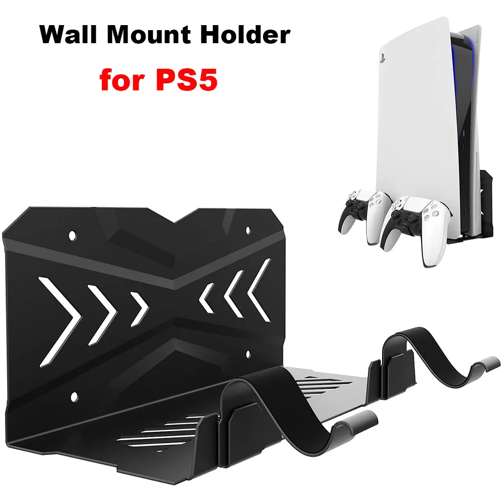 

Hidden Wall Mount With Screws for PS5 Host Game Controller Stand Bracket for PlayStation 5 Console Metal Holder Accessories