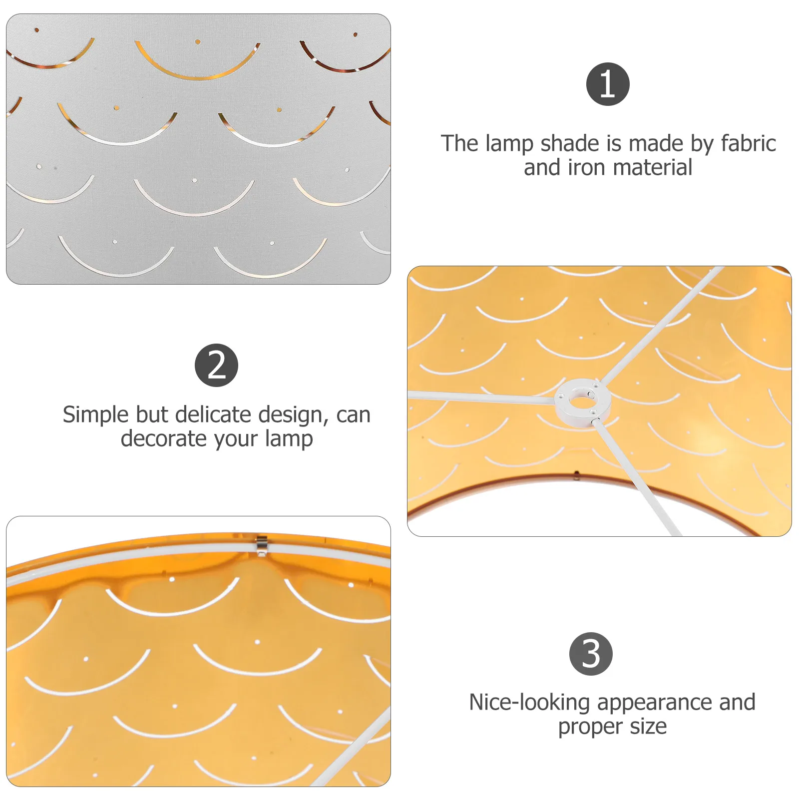 

Fabric Lamp Shade Simple Style for Table Floor Desk Lamp Replacement Lightweight Iron Frame Easy Install Modern Home Decor