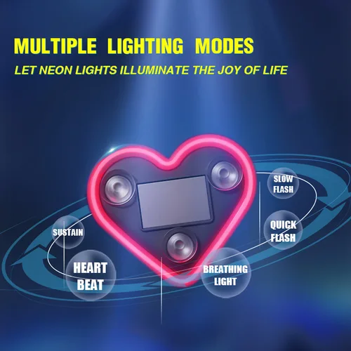 Imagen 2 del producto Nueva ventana triangular Solar para coche, luz emisora de luz en forma de corazón, luz de ambiente en forma de corazón, cableado Interior, luces ambientales LED gratis