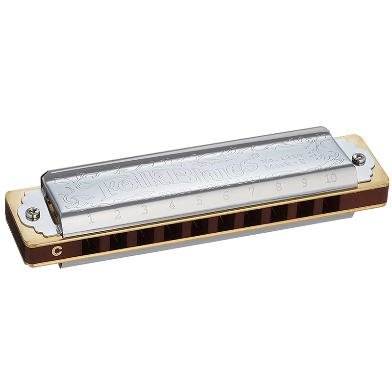 

Tombo Diatonic Harmonica Folk Blues Mark-Ⅱ 1210 Harp Professional Armonica 10 Holes Mouth Organ Instrumentos Featuring Tuning