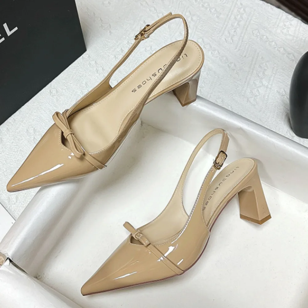 

High Heel Sandals Women's High Heels for Ladies Summer Design Bow Feeling Empty Bag Head Sandals Heeled Sandals