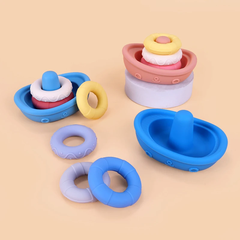 TYRY.HU لينة سيليكون العائمة ألعاب مياه حوض الاستحمام ألعاب الحمام ألعاب الأطفال قارب حمام لعب للبنين والبنات الصغار الاطفال الهدايا