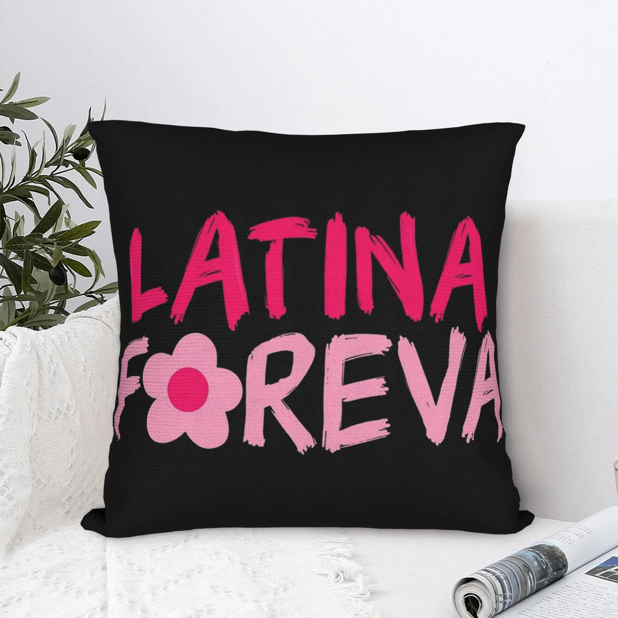 Karol G LATINA FOREVA Pillowcase Printing Polyester Cushion Cover Decoration  Throw Pillow Case Cover Seater Square 18''