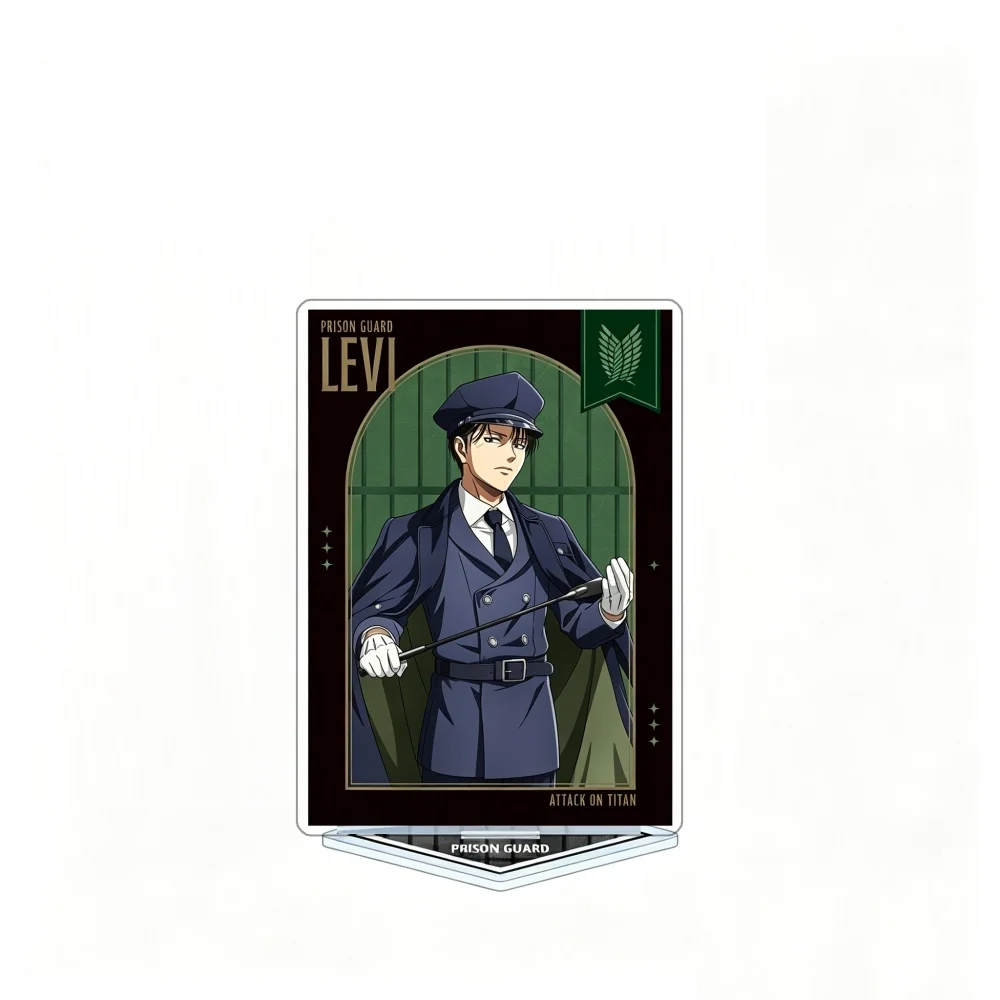 Attack On Titan Acrylic Stand Keychain 2026 New Eren Levi Armin Erwin Hange Prison Uniform Desktop Decor Custom Figure