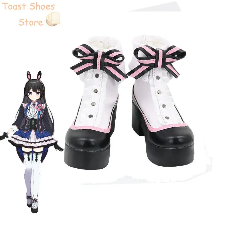 

Цукино Мито, обувь для косплея, карнавальные ботинки на Хэллоуин, Vtuber, реквизит для косплея, обувь из искусственной кожи, реквизит для костюма