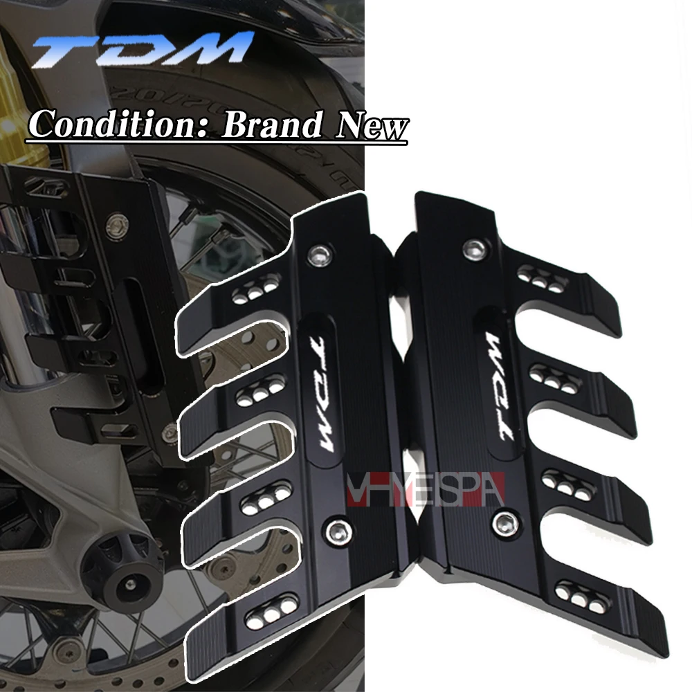 

With Logo For YAMAHA TDM 900 TDM900 Motorcycle CNC Accessories Mudguard Side Protection Block Front Fender Anti-Fall Slider