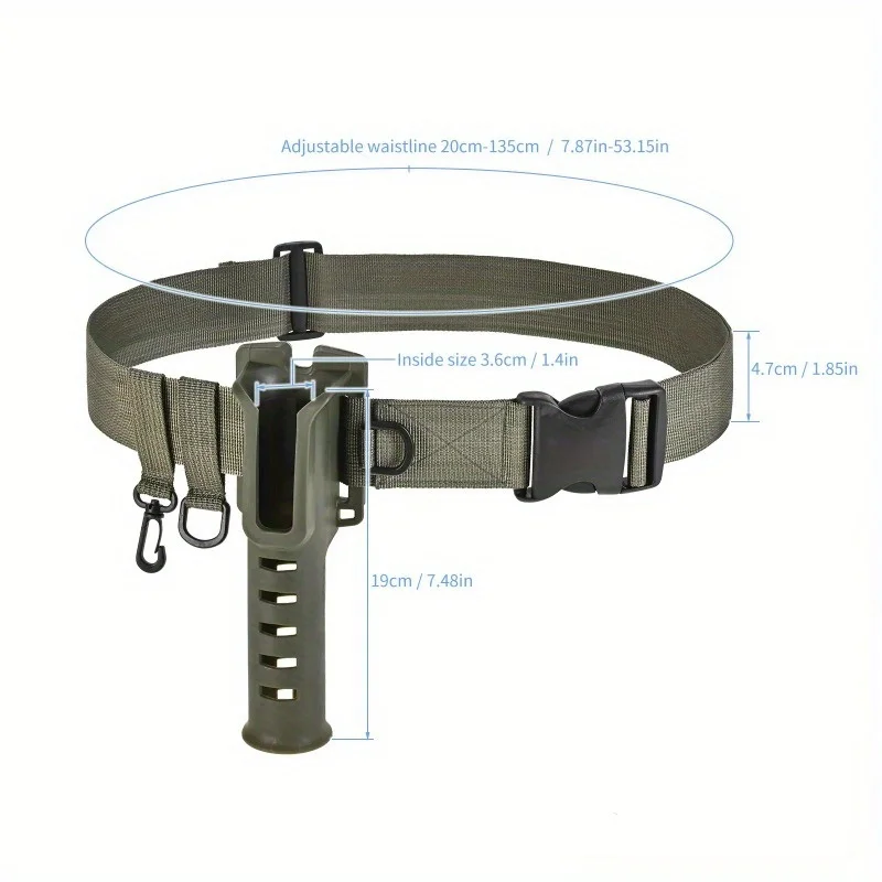 1Pc Portable Rod Holder Fishing Gear Accessory With Adjustable Waist Fishing Rod Insertion Device Fishing Accessories Tool Outdo