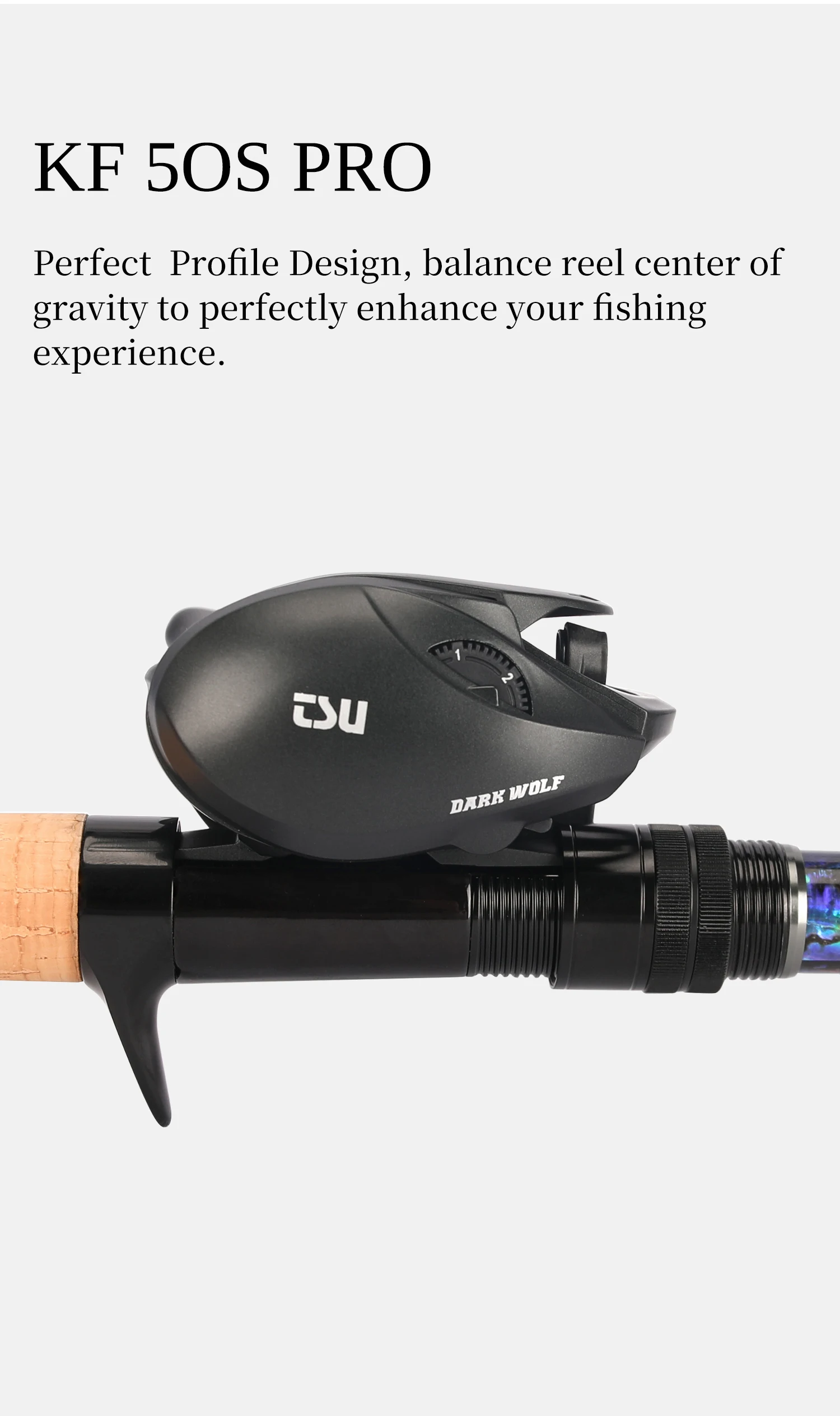 TSURINOYA 135g Ultra Licht 6,1g Spool Köder Finesse Baitcasting Angeln Reel Dark Wolf 50S 7.1:1 4kg Flach Spool Ligh Spiel Spule – Detail 13