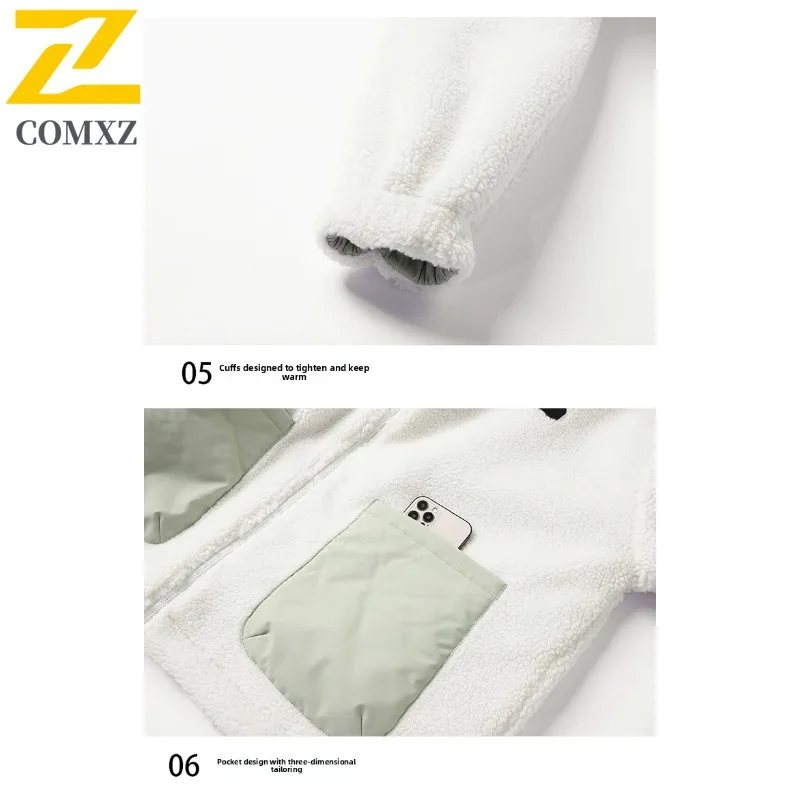 COMXZ في الهواء الطلق مغامرة الرجال وسادة مبطنة 2025 هود المشي لمسافات طويلة السفر سترة دافئة بلون التخييم معطف الشتاء القطن خفيفة الوزن