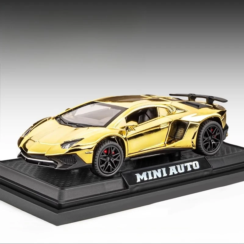 

1:32 SVJ LP750 гальваническая модель супер автомобиля со звуковым светом детский литой игрушечный автомобиль миниатюрный подарок