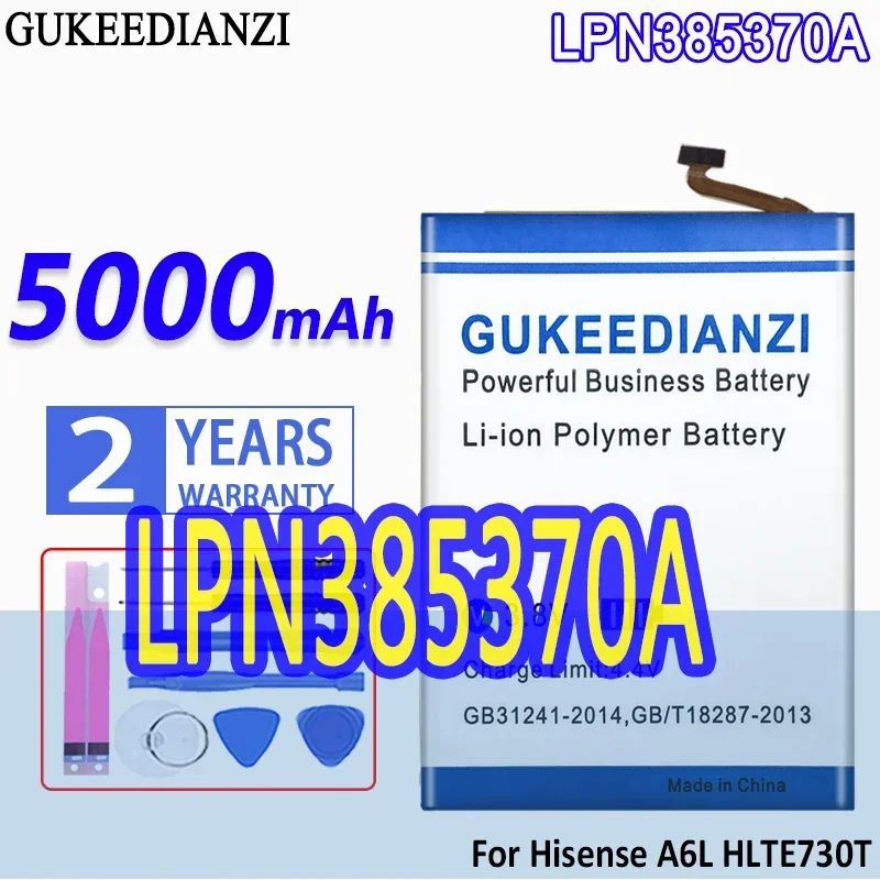 

Аккумулятор большой емкости аккумулятор GUKEEDIANZI LPN385370A 5000mAh для Hisense A6L HLTE730T мобильный телефон