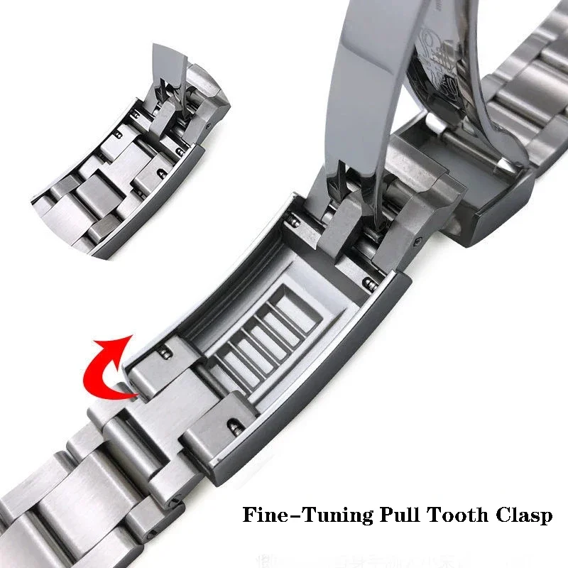 20 مللي متر سوار معدني ل المحار الفولاذ المقاوم للصدأ حزام (استيك) ساعة ل رولكس الغواصة دايتونا GMT رجال الأعمال سوار ساعة الأشرطة