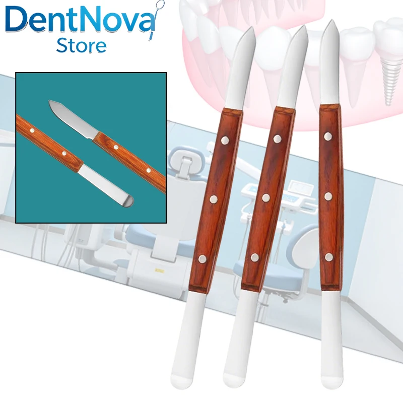 3pcs Dental Lab Plaster Spatula Wax Knife Blade Cutter Dentist Tool for Impression Material Dental Lab Equipment