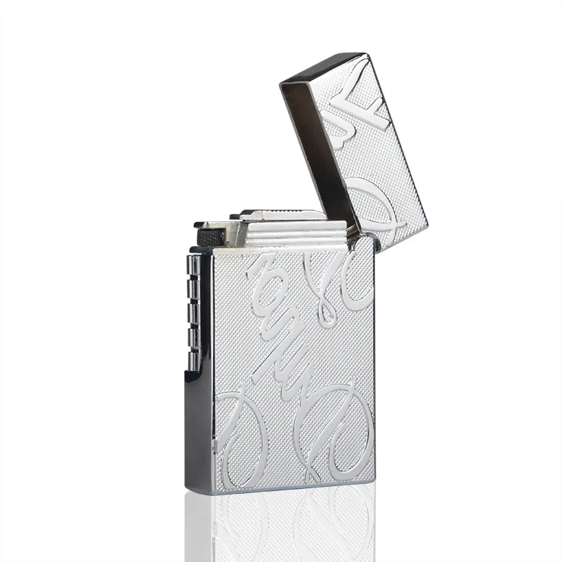 Zinc Alloy Electroplated Cigar Igniter Metal Grinding Wheel Lighter for Smoke Windproof Cigarette Lighters & Smoking Accessories