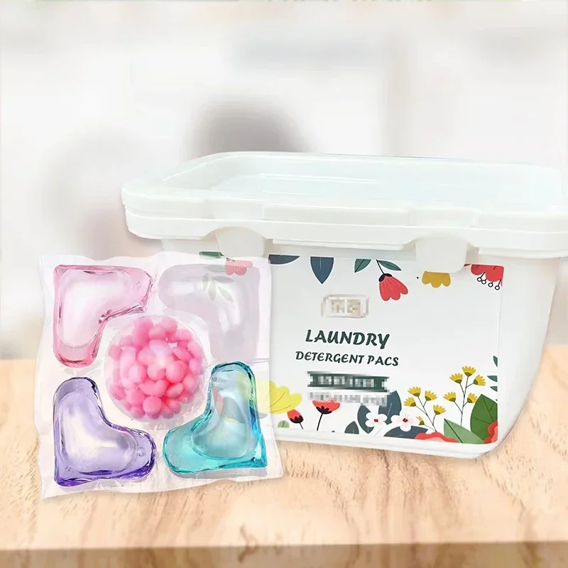 30/50pcs Laundry Gel Home Package 5-in-1 Laundry beads Box Cleaning and Washing fragrance concentrated laundry pods