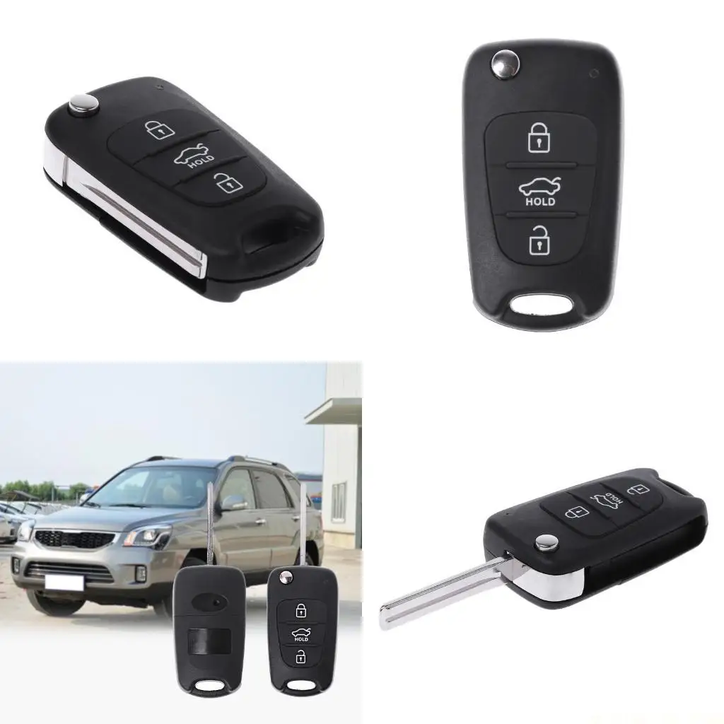 

J0MA 3-кнопочный откидной пульт дистанционного управления для брелока для чехла Shell для KIA Rondo Sportage for S