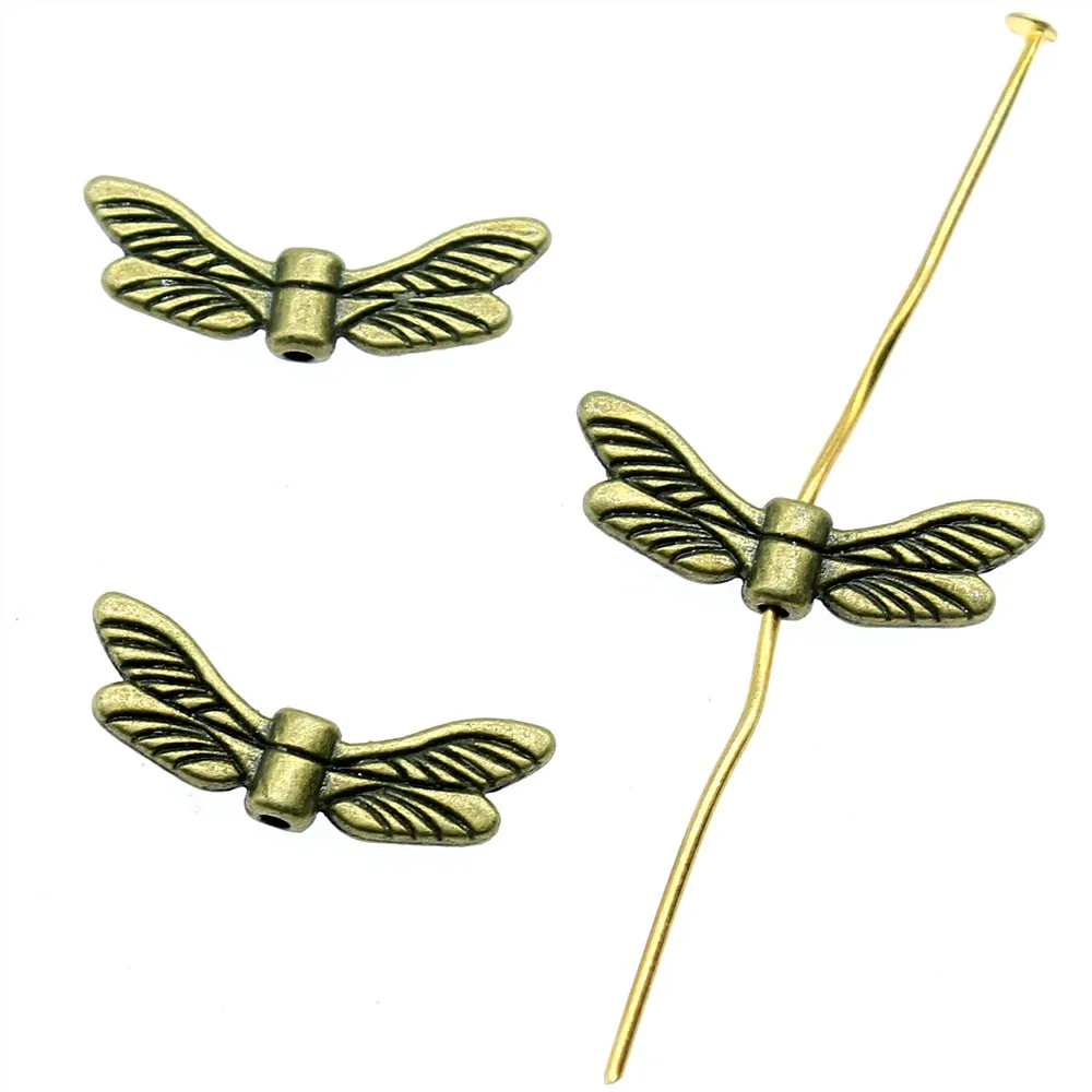 WYSIWYG 20pcs 20x7mm Butterfly Spacer Beads Butterfly Wing For Necklace Jewelry Making Wholesale Angel Wing Beads