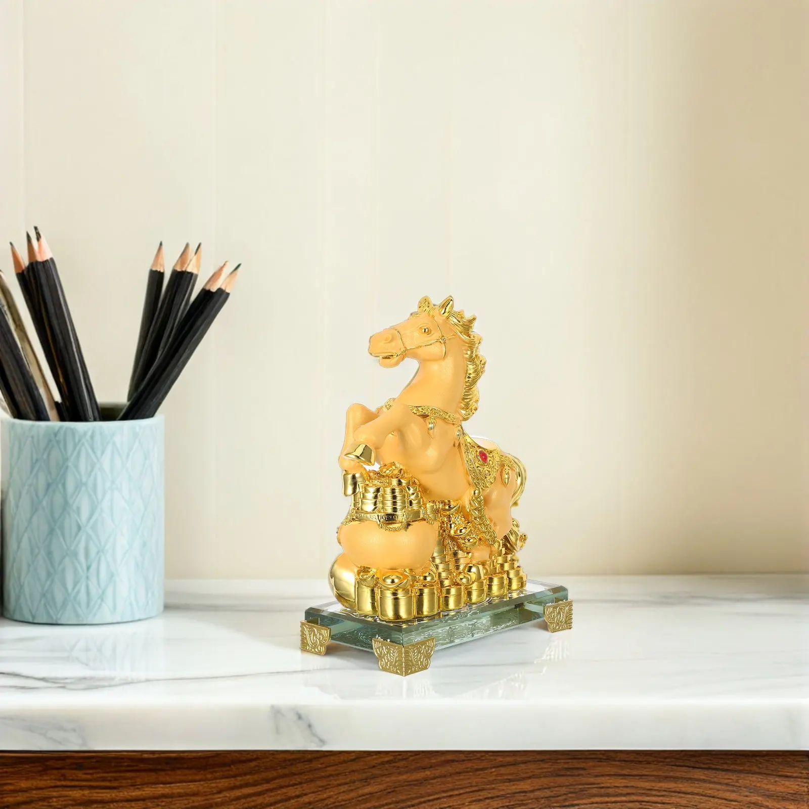 Elegante-statue-de-cheval-debout-en-resine-finition-or-sable-sculpture-decorative-de-cheval-au-galop-pour-le-nouvel-an-chinois-et-le-nouvel-an-lunaire-pour-la-maison