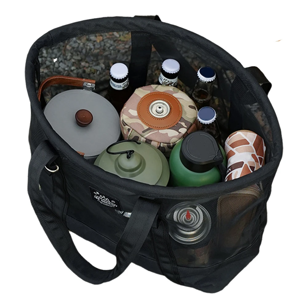 

Outdoor Mesh Tote Bag Large Capacity Camping Mesh Storage Bag Breathable Travel Beach Bag for Outdoor Camping