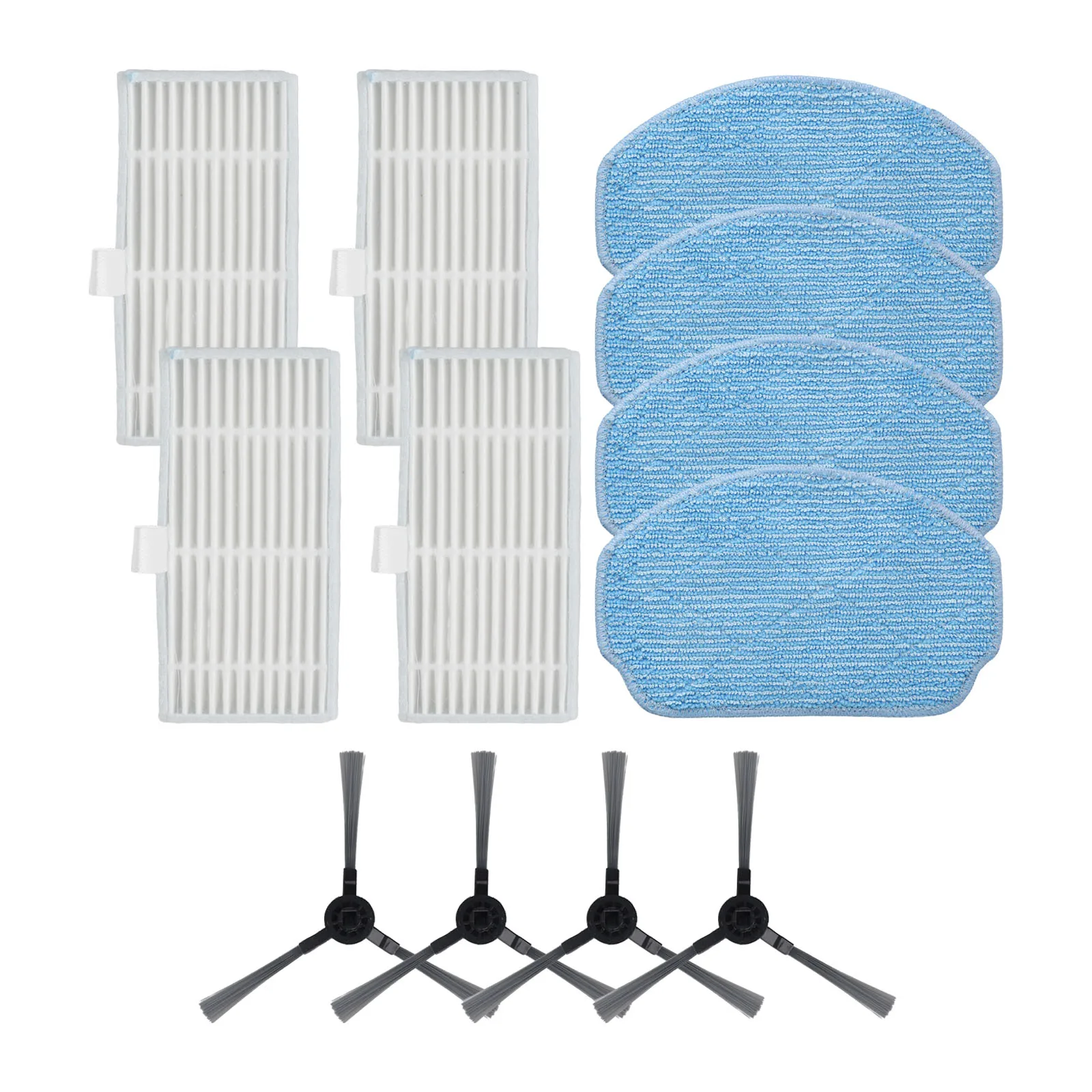 for versatile Side Brushes Brush Home Cleaning Accessories Mop Cloths Set Direct Replacement Parts Easy Installation