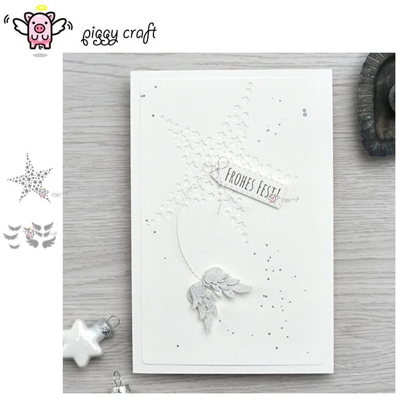 

Piggy Craft metal cutting dies cut die mold Wings stars decoration Scrapbook paper craft knife mould blade punch stencils dies