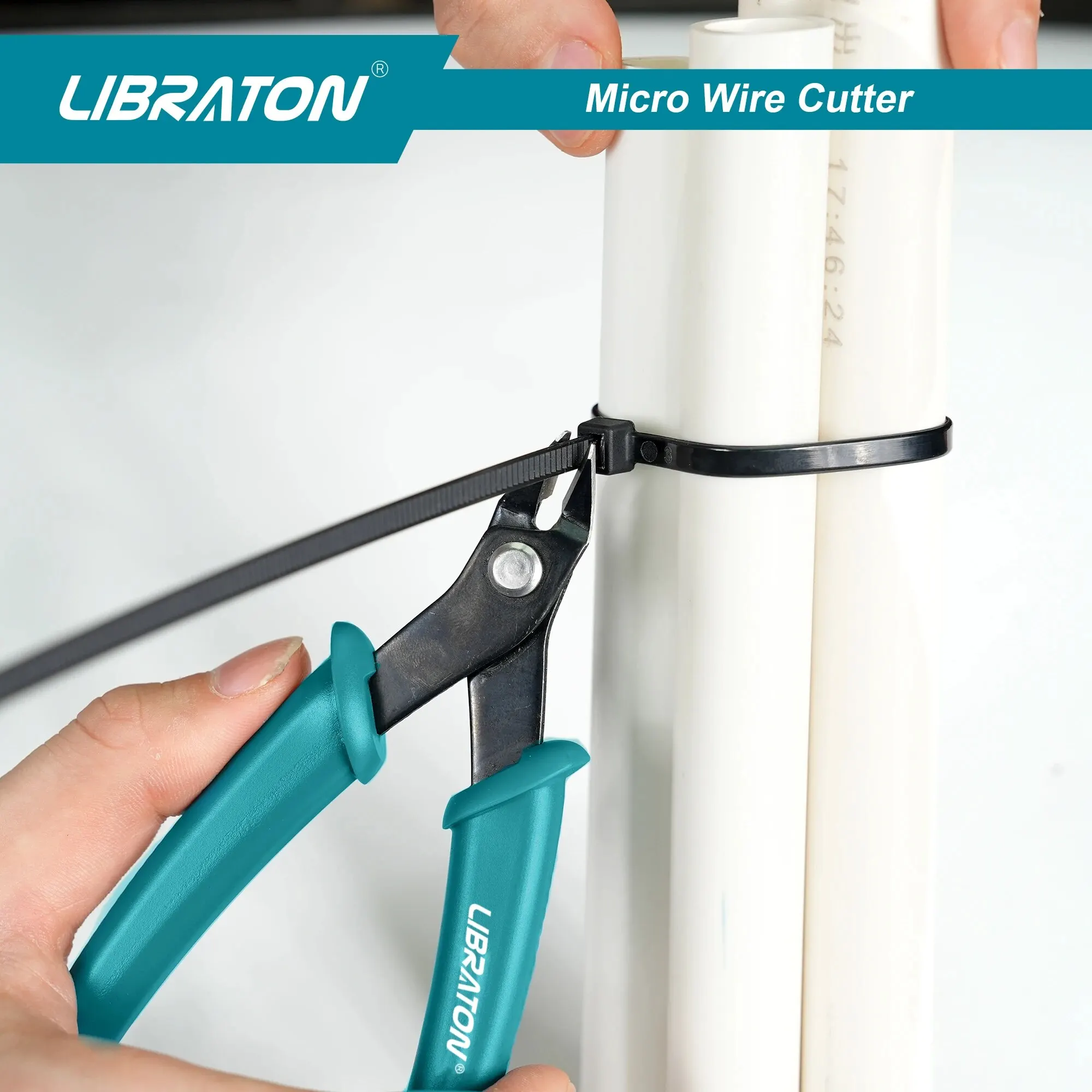 LIBRATON Micro Wire Cutter Precision Electronics Flush Cutter and Side Cutting Pliers Clean Cut for Model Jewelry Model Kits