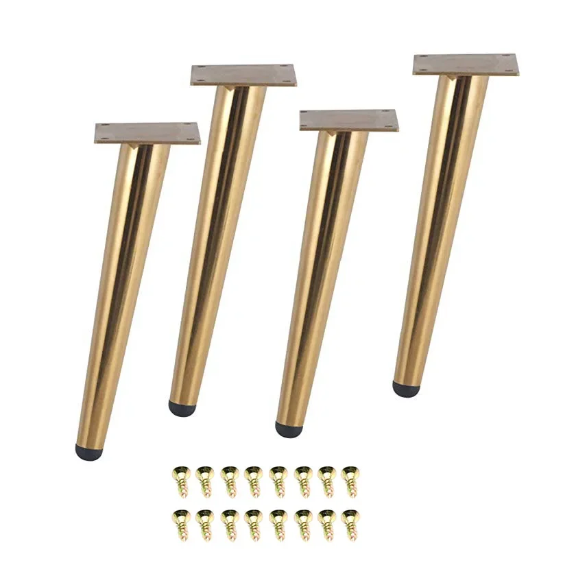 4Pcs/Set 15/20/25/30CM Furniture Table Legs Metal Tapered Sofa Cupboard Cabinet Couch Legs Feet  Stool Chair Leg Feet