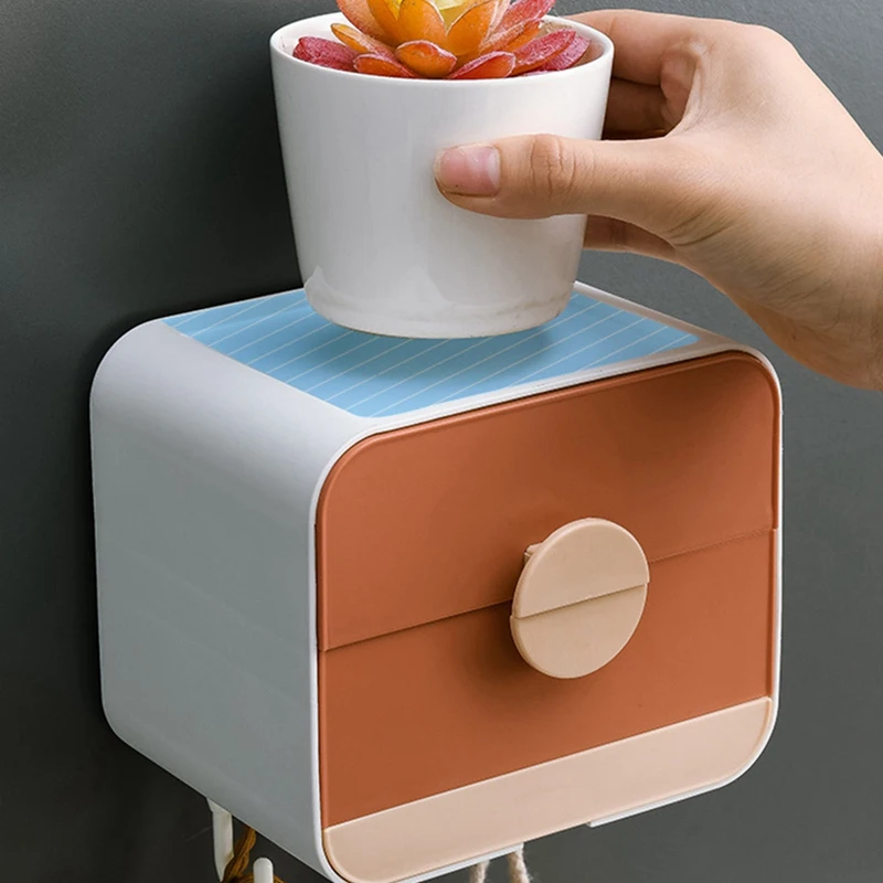 Portasapone a doppio strato montato a parete Portasapone di scarico Scatola portaoggetti per bagno Accessori per il bagno di casa