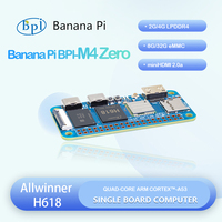 Banana Pi BPI-M4 ZERO Allwinner H618 Quad-core ARM Cortex™-A53 Processor 2.4G/5G WIFI 4G LPDDR4 32G eMMC Single Board Computer