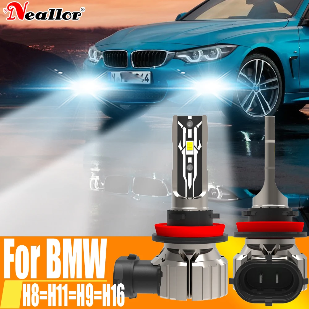 

2x H11 H8 Led Fog Lights Headlight Canbus H16 H9 Car Bulb 6000K White Diode Driving Running Lamp 12v 55w For BMW F31 E83 F30 E84