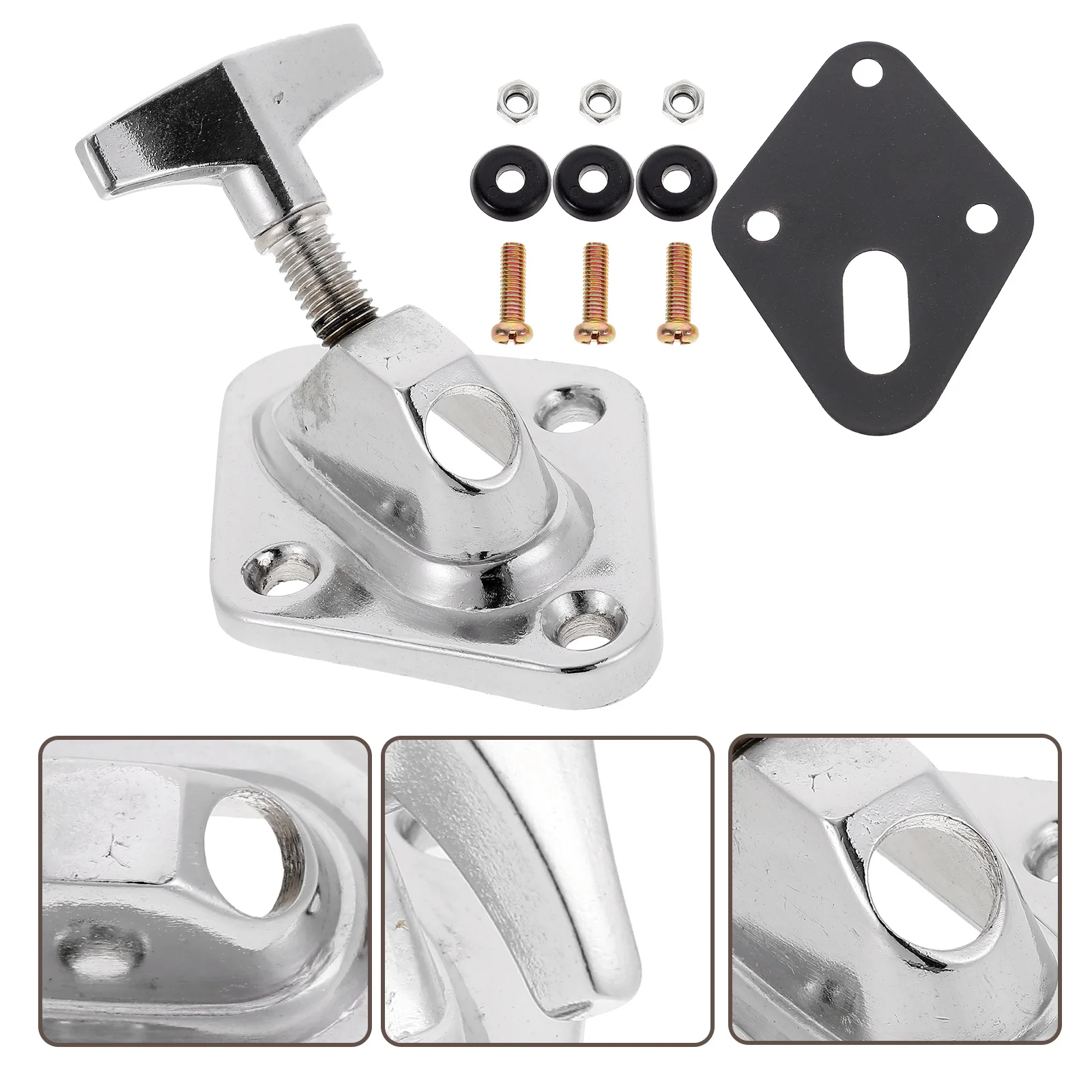 

Mount Bracket Tom Leg Base Floor Support Hardware For Accessories Iron Durable Polished Surface Easy Installation Replacement