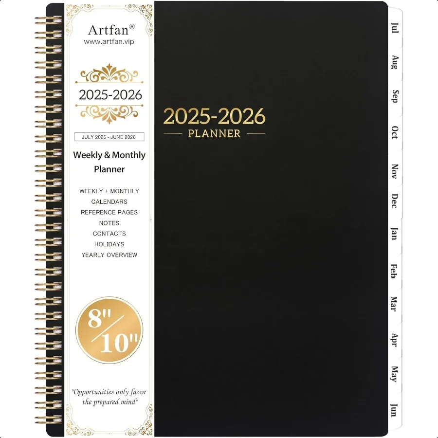 

20252026 Calendar 20252026 Jul.2025 Jun.2026 20252026 Weekly and Monthly with Tabs 8" x 10" Flexible Cover + TwinWire Bindin