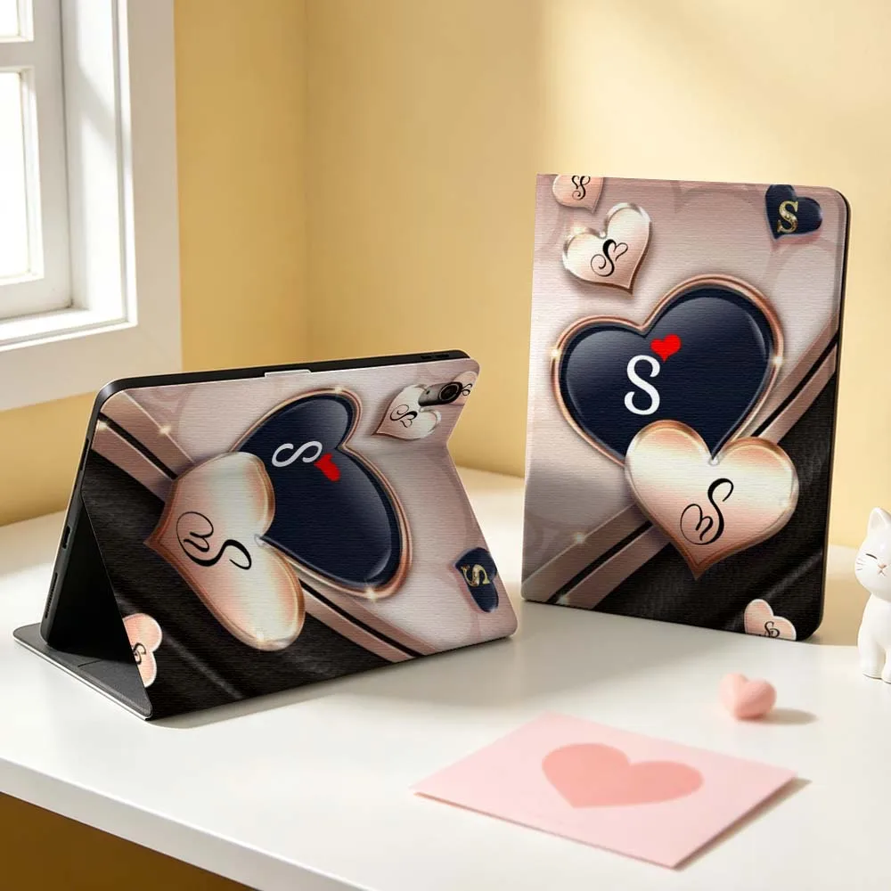 Cartoon Heart Music Note Symbol For Apple iPad Pro Mini A16 A17 A14 4 5 6 7 6th 7th Gen 9.7 12.9 11 13 M4 inch Tablet Case Soft