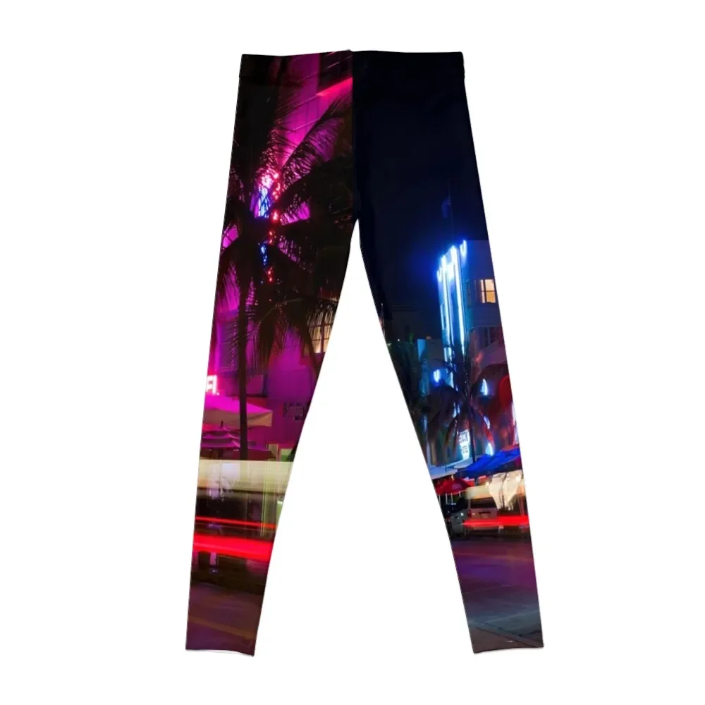 Miami Nights Leggings sports woman gym sportswear woman gym 2025 Women's fitness Womens Leggings