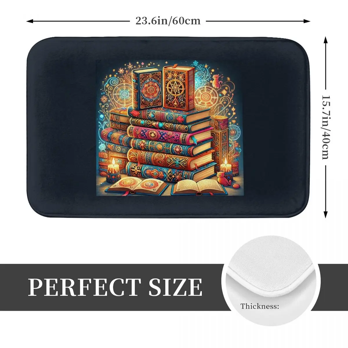 Ancient Book With Glowing Magic Spells Doormat Kitchen Entrance Home Floor Mat Anti-slip Carpet Rug for Living room Footpad Mats