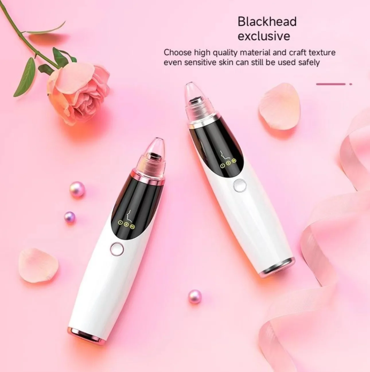 Blackhead Removal Acne Dead Skin ทําความสะอาดจุดด่างดํา Strong ดูดสูญญากาศ Facial Sebum Remover แต่งหน้าเครื่อง