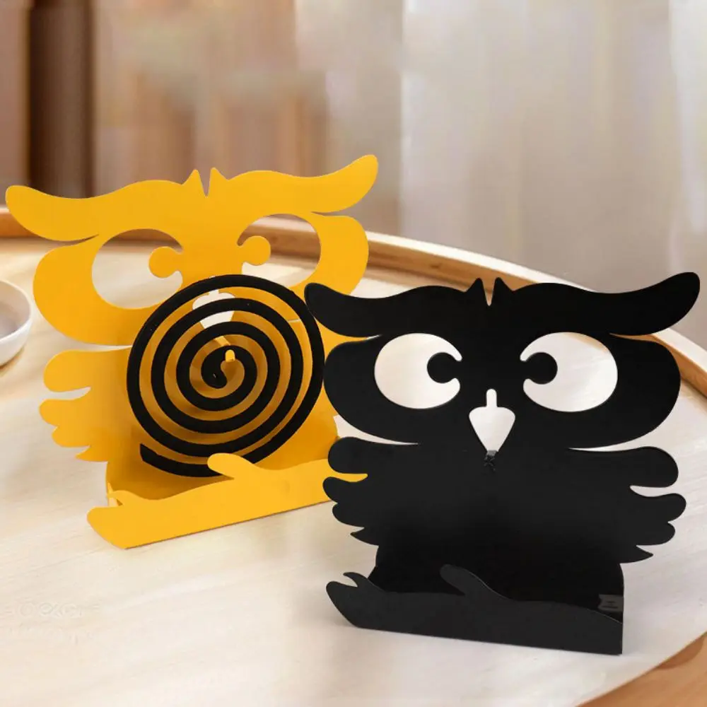 

Portable Owl-Shaped Coil Incense Holder Stainless Steel Hangingable Mosquito Coil Holder Cartoon Mosquito Incense Plate Yoga