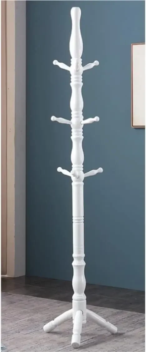 Easy Assembly Wooden Coat Rack Tree Hook Hat Jacket And Sweater Floor Hanging Stand Easy Assembly For Home Or Office Hall And En