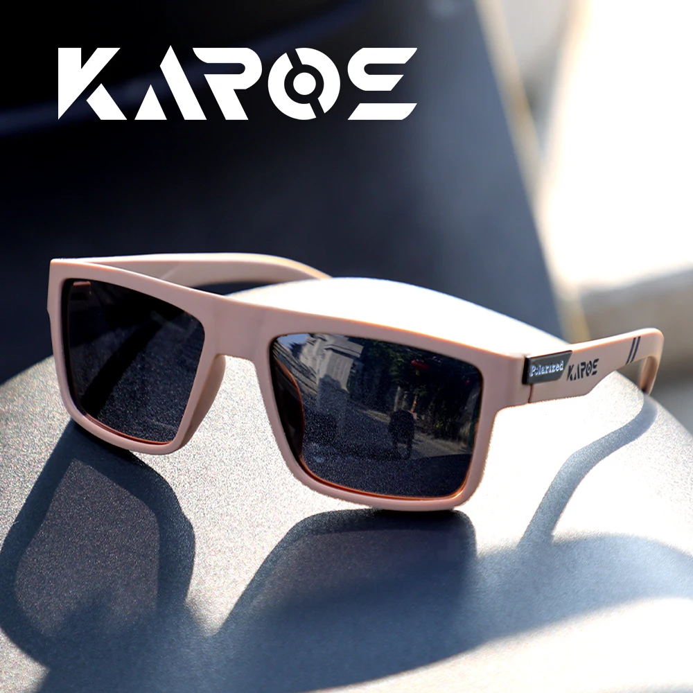 KAROS Brand Polarized Cycling Fishing Running Men Sunglasses UV400 HD Vision Windproof Fashion Goggles TAC HD Lens Vintage Style