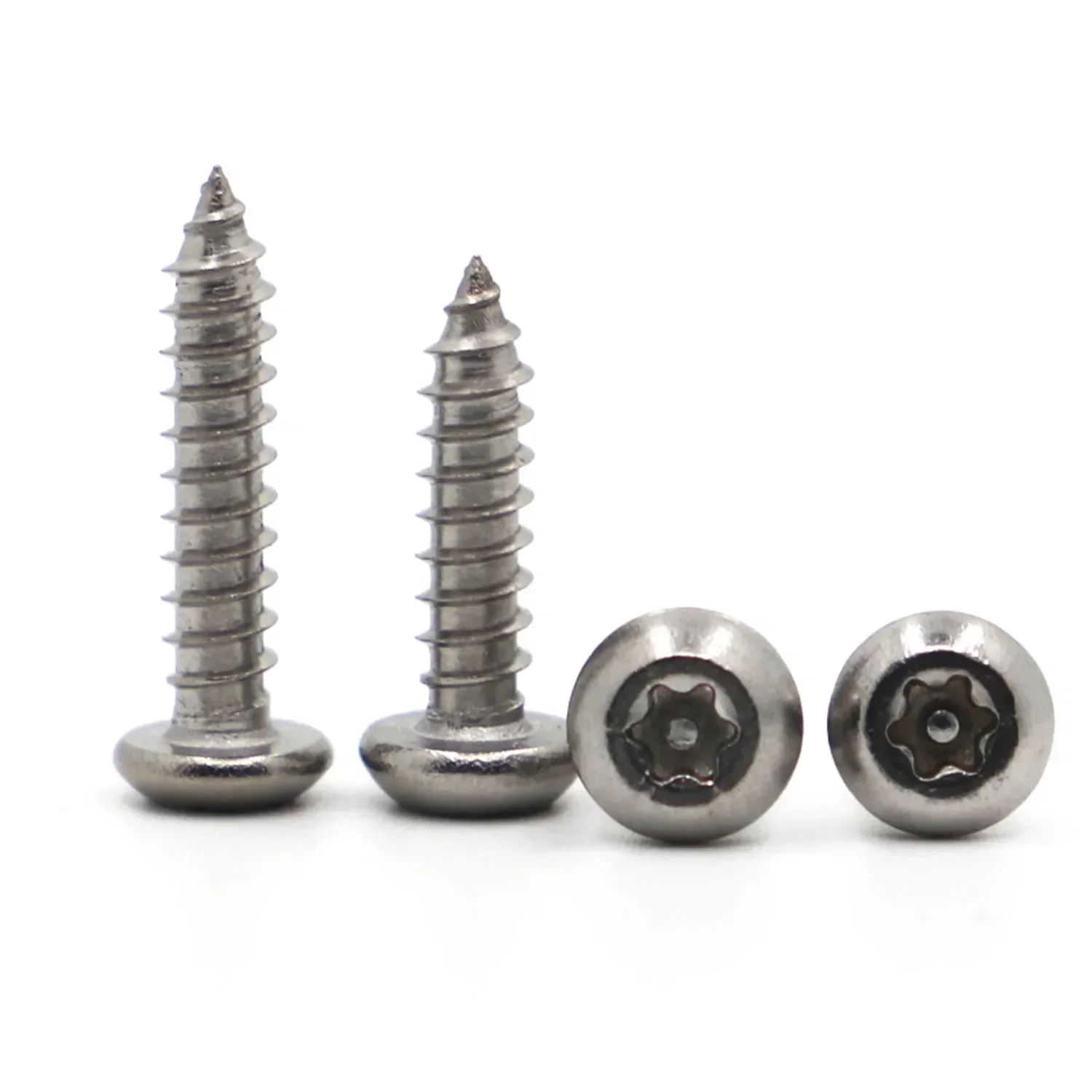 M2.9 M3.5 M3.9 M4.2 M4.8 Stainless Steel Pin Six Lobe Torx Round Pan Head Tamper Proof Security Self Tapping Wood Screw