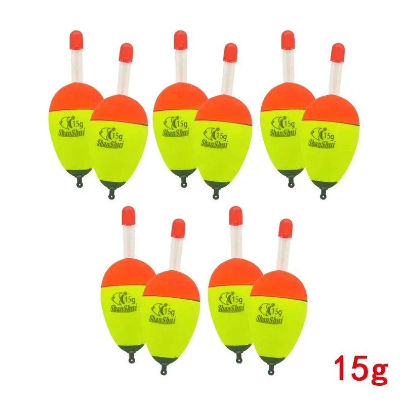 2/10 Stuks Eva Lichtgevende Vissen Nachtvlotter Licht Stok Schuim Plastic Bobber Zee Rots Vissen Opvallende Drijft vissen Accessoires