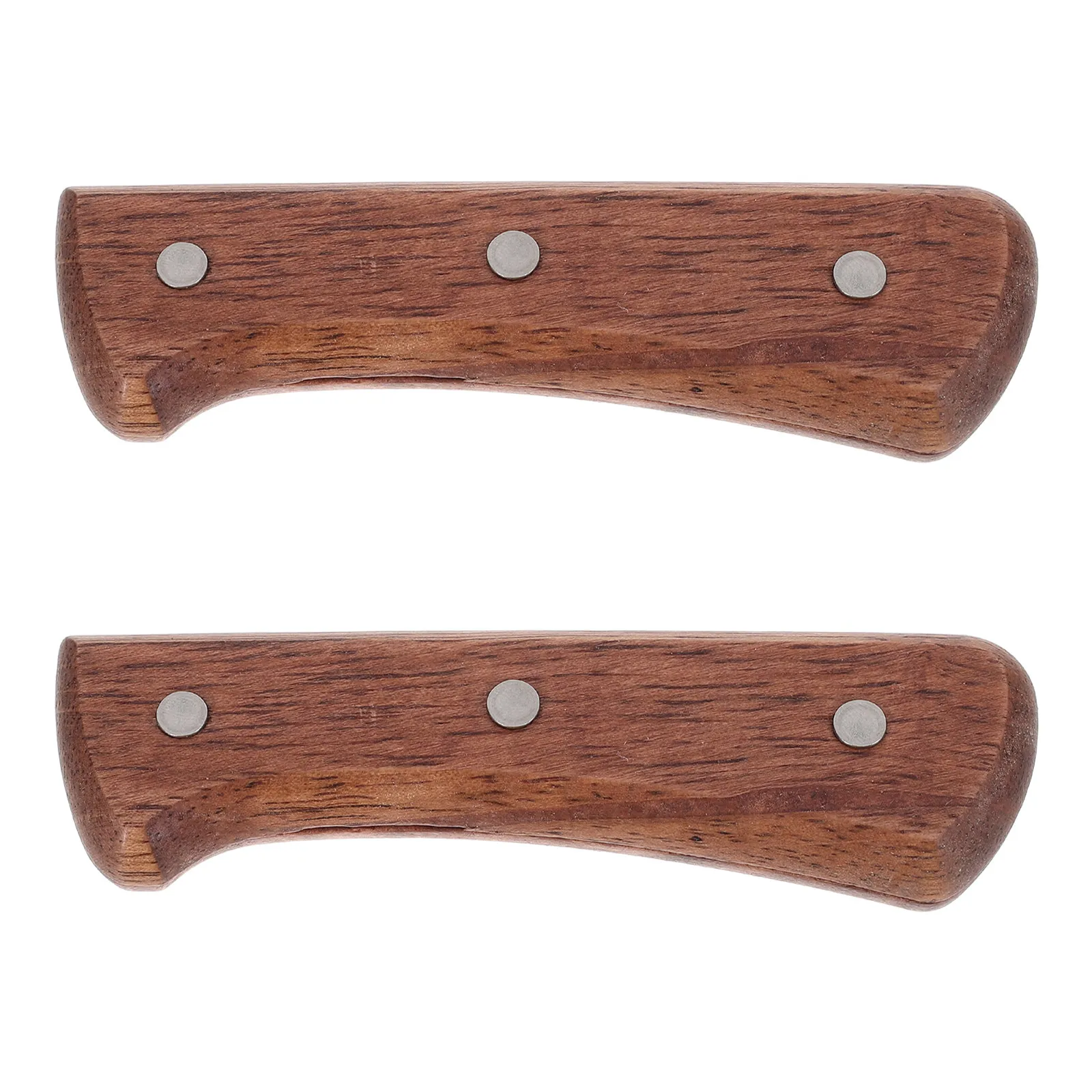1Pair Solid Wood Cleaver Handles Replacement Pre Drilled Knife Handle Easy Install Kitchen Butcher Chopper Grip Heavy Duty