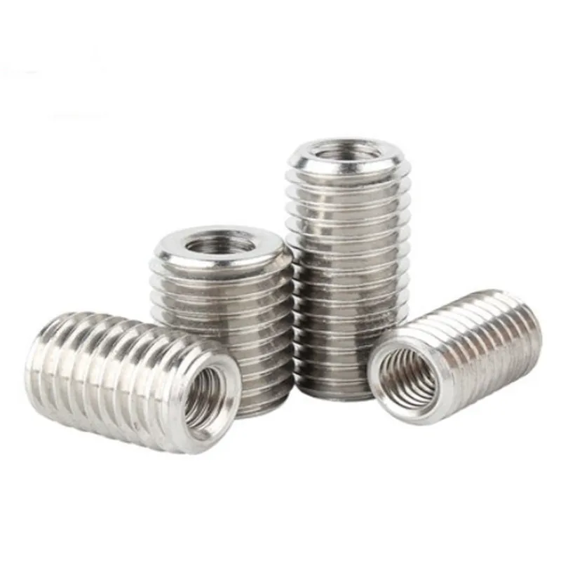 2/5PCS M2 M3 M4 M5 M6 M8 M10 Inside Outside Thread Adapter Screw Wire Thread Insert Sleeve Conversion Nut  304 Stainless Steel